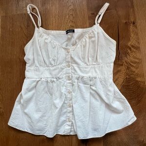Brandy Melville Cream Colored Apron Top